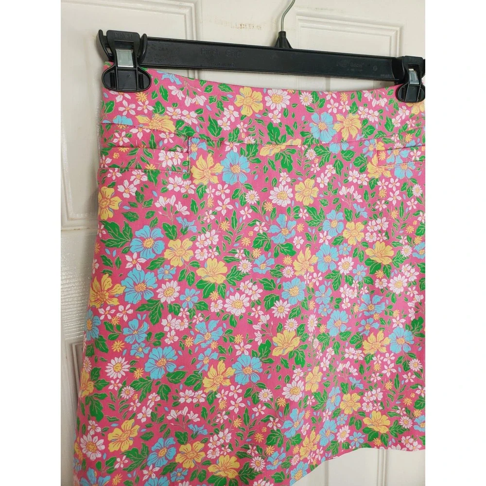 Kim Rogers‎ Skort Pink Floral Print Stretch Casual Summer Activewear 6P